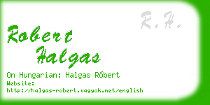 robert halgas business card